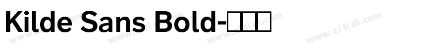 Kilde Sans Bold字体转换